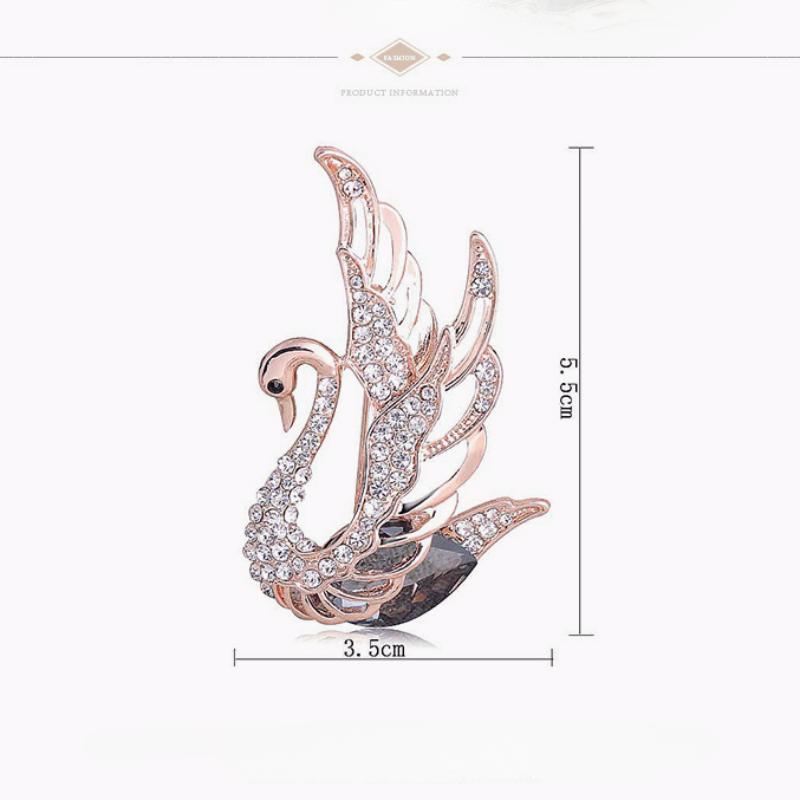 Spreading Wings Swan Temperament Brooch Ladies Corsage Gift