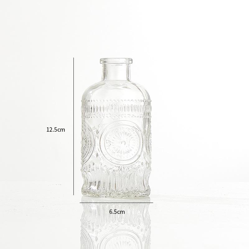 Retro Französisch-Amerikanische Mini-Glasvase für Trockenblumen & Grünzeug