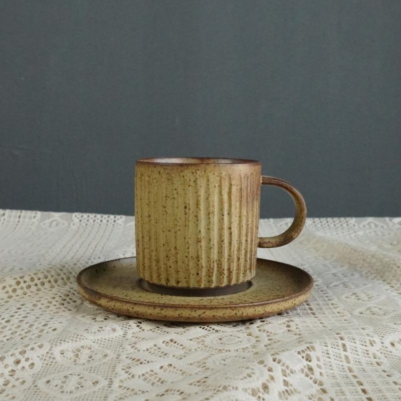 Small Capacity Ceramic Cup Set Japanese Wabi Sabi Afternoon Tea Coffee Cup Coarse Ceramic Espresso Coffee Cup Mug regular