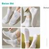 Briars Disposable Socks for Men [Pure Cotton 10A Antibacterial] Summer Short Socks, Odor-Resistant, Large Size Mesh Socks, Mixed Colors, 5 Pairs Pack