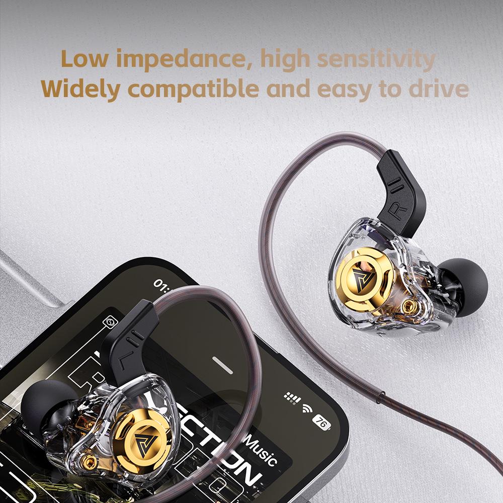 QKZ AK6 SRS In-Ear HiFi Earphones with Dynamic Drivers, Heavy Bass, In-line Control, and Wired for Sports