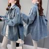 Plus Size Women's Denim Jacket: Spring/Autumn Korean Style, Loose & Versatile
