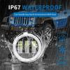 4inch Angel Eye Led LED Light Led DRL Blue High Fog Light White Amber Halo Ring DRL for Jeep Wrangler JK TJ Dodge Journey
