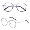 Round Anti Blue Light Glasses Women Men Classic Square Metal Eyeglasses Frames Transparent Computer Glasses Oculos Feminino