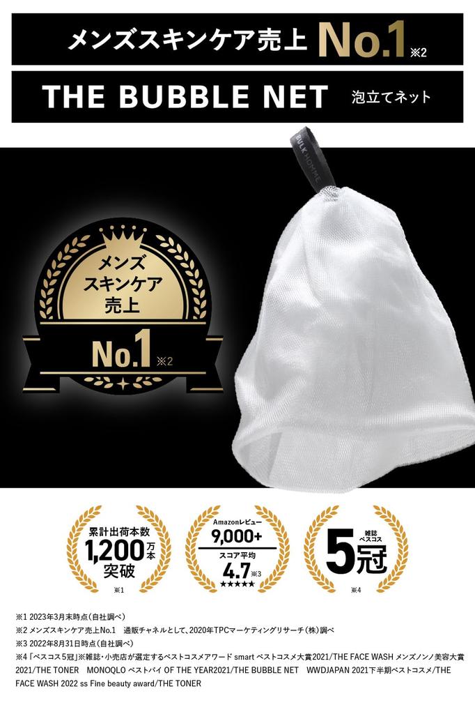 BULK HOMME Facial Cleansing Net 180mm X 260mm THE BUBBLE NET