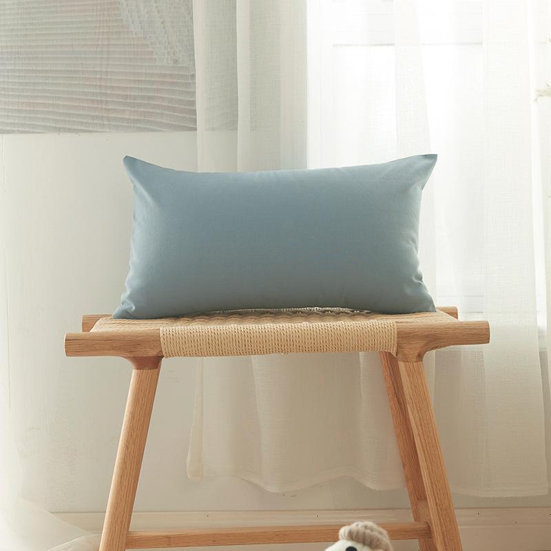 

Дом Спальня Диван Наволочка Сине-Серая Серия Японский Стиль Маленький Свежий Полиэстер Хлопок Клетчатая Наволочка as shown