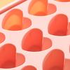 Heart-Shaped Ice Cube Trays Non-Stick Reusable Silicone Ice Mold with Lid Stackable Food-Grade BPA-Free Ice Cube Maker