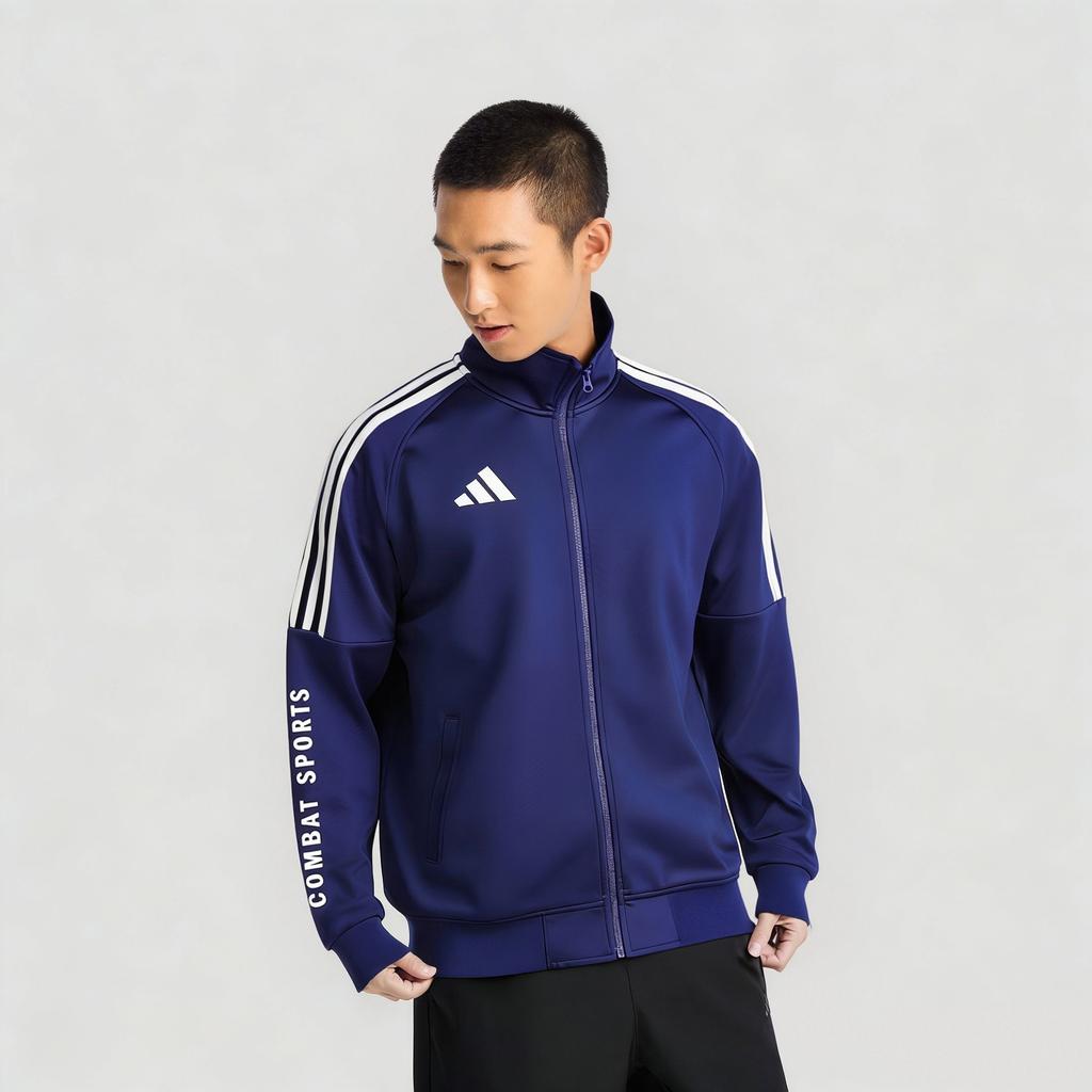 Adidas Classic Three Stripes Sports Comfortable Casual Jacket Unisex Jacket Blue TR30JR2CS-DBW