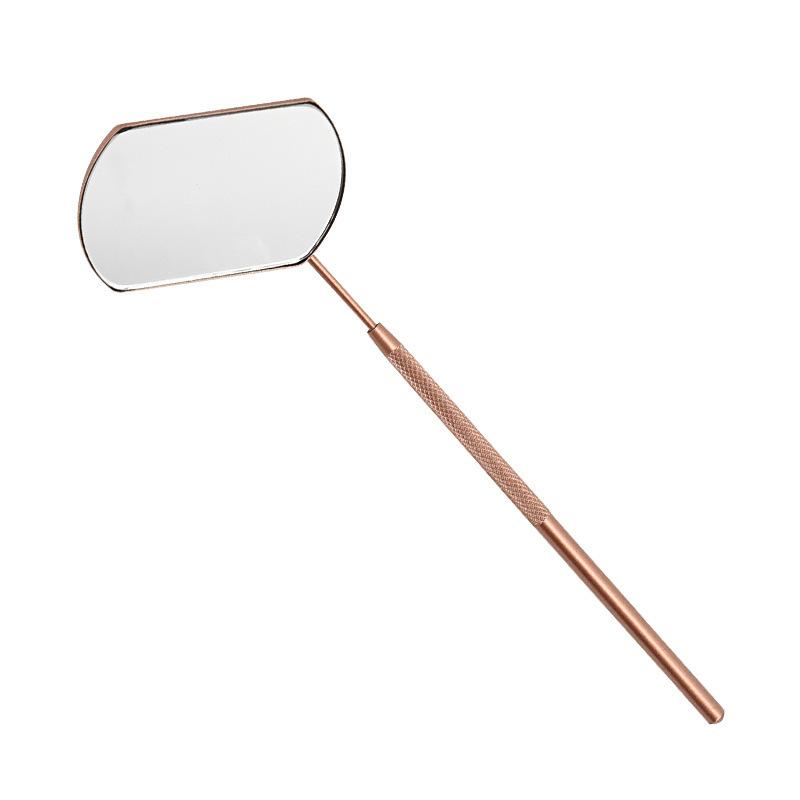 

Ручное зеркало для проверки наращивания ресниц из нержавеющей стали розового золота