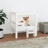 Vidaxl Dog Bed, White, 55.5X53.5X60 Cm, Solid Pine Wood