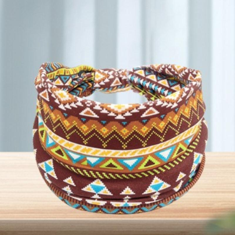 Široké čelenky pro ženy Vázaná čelenka Africké dámské zábaly na hlavu Pružné doplňky do vlasů Pásky Barviva na kravaty 4 balení