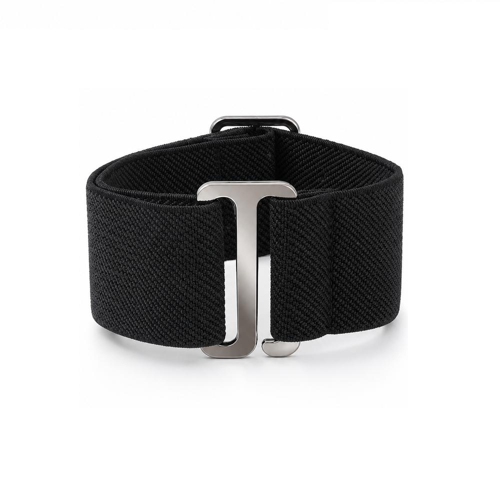 Waist Buckle Hook Buckle Elastic Belt Adjustable Jeans Waist Adjuster Strap Unisex чёрный