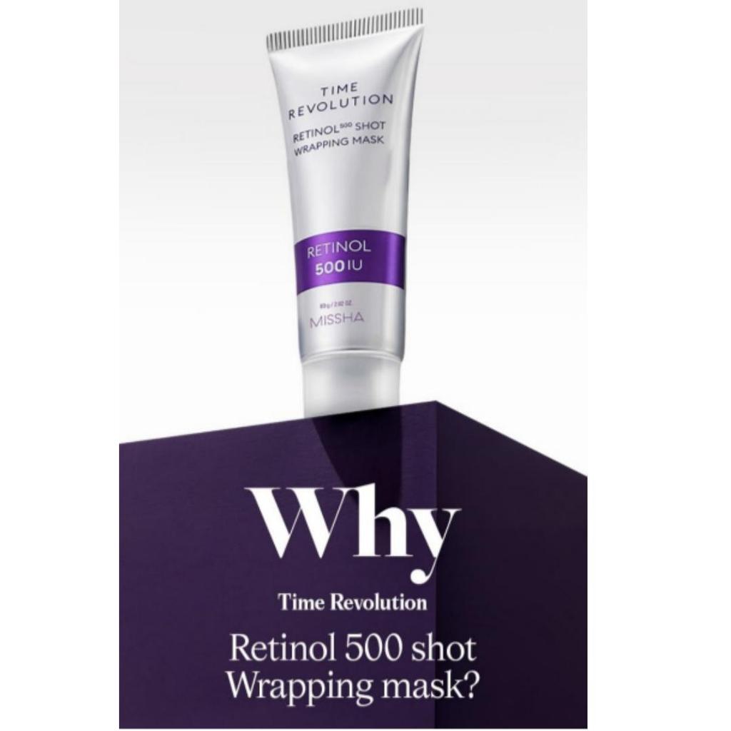 [Missha] Time Revolution Retinol Shot 500IU Wrapping Mask 80g