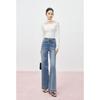 Mandy Zhang French Elegant Off-Shoulder Long Sleeve Knit Top