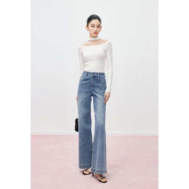 Mandy Zhang French Elegant Off-Shoulder Long Sleeve Knit Top