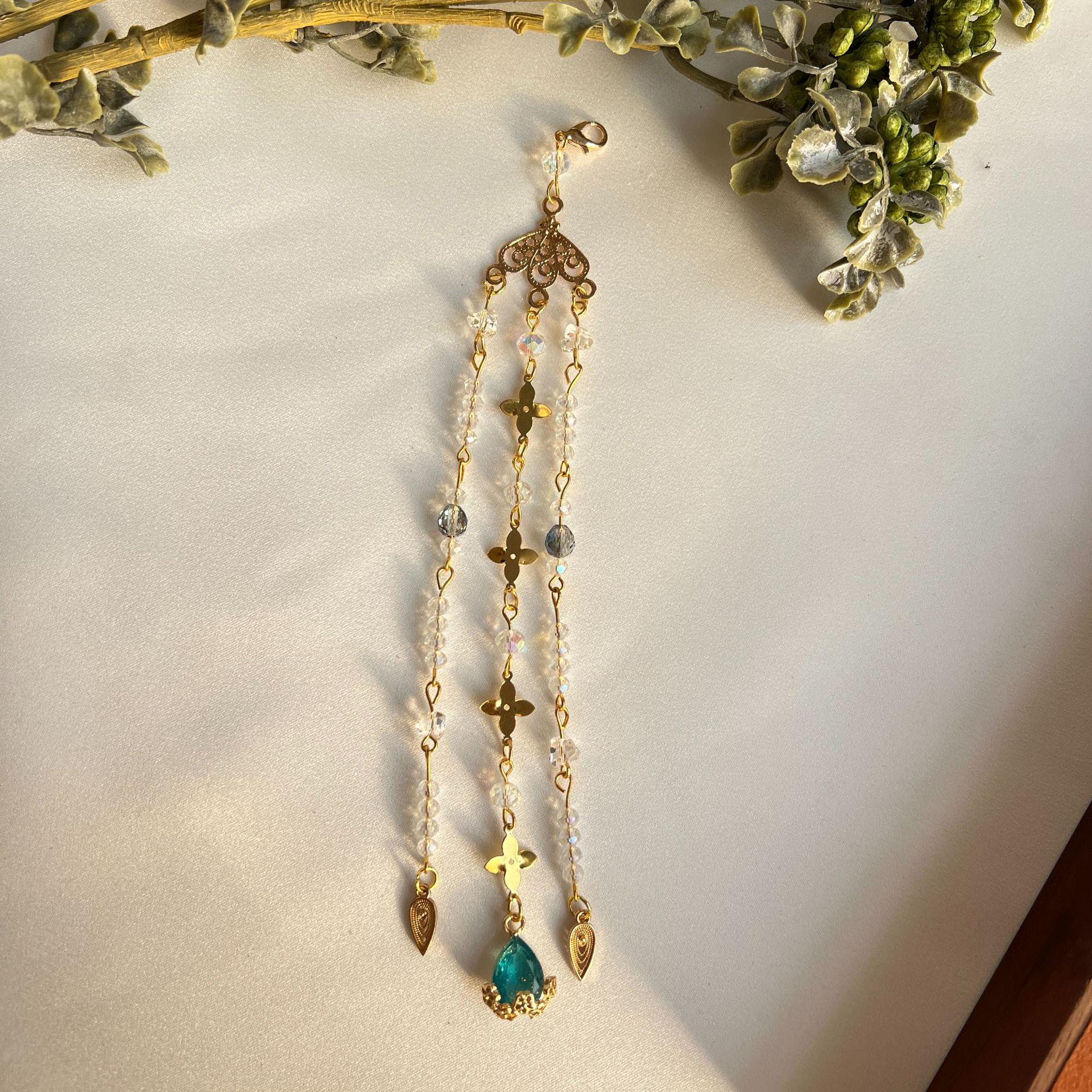 Handmade Beaded Tassel Brooch - Chinese Hanfu Style Jewelry Pendant