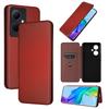 VIVO V29 Lite Multi-card Carbon Fiber Phone Case: Neutral Flip Protective Cover