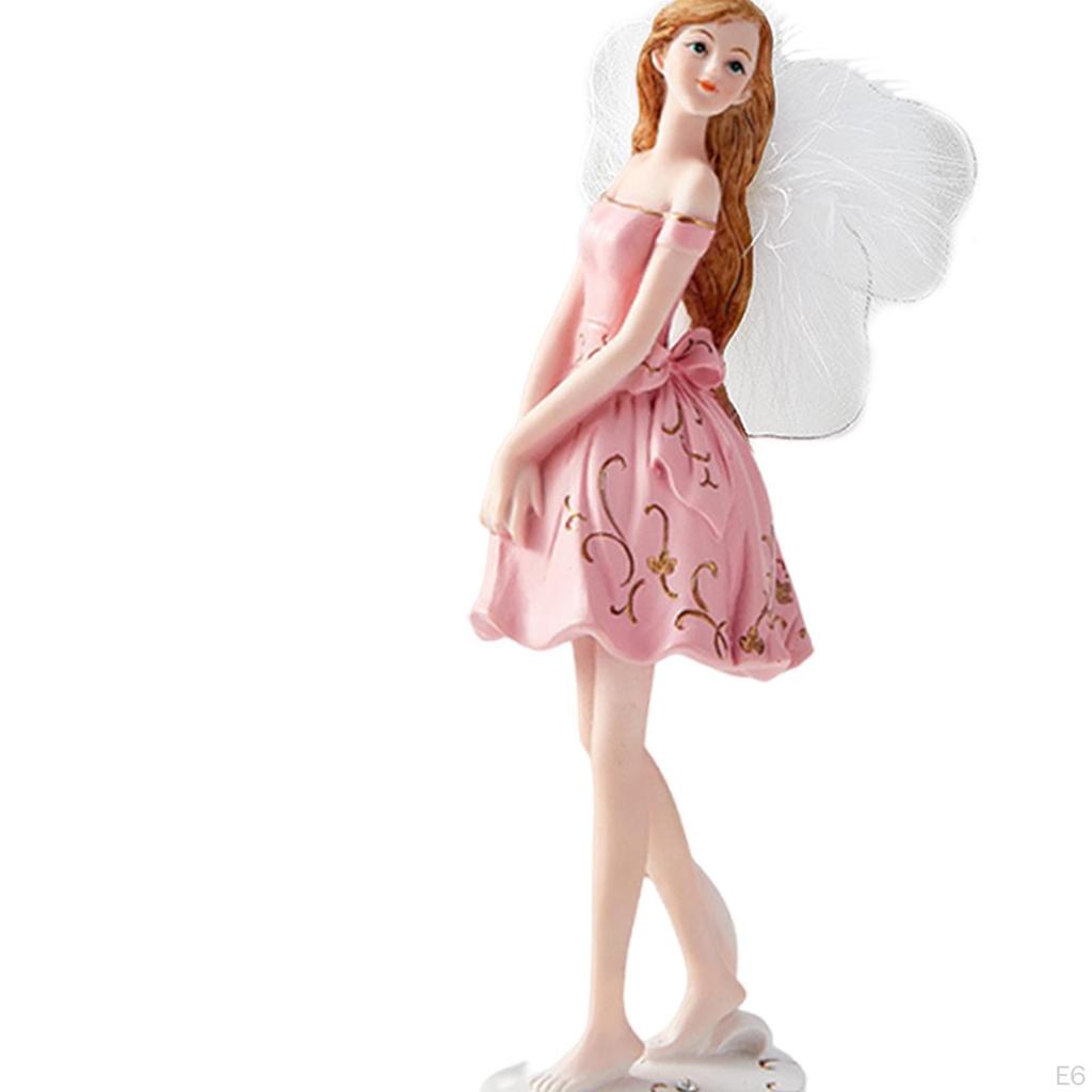 Angel Figurine Desktop Decor Resin Craft for Living Room And Bedroom