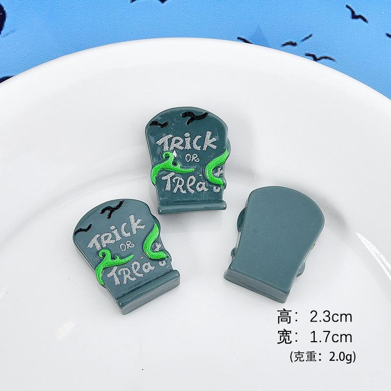 10Pcs New Cute Resin Cartoon Halloween  Series Flat Back Scrapbooking DIY Jewelry Craft Decoration Accessories