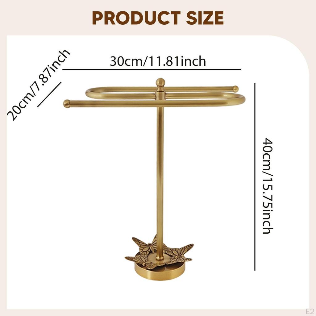 S Shaped Hand Towel Holder Dishcloth Rack, Headband Necklace Bangle Watch Organizer Standing