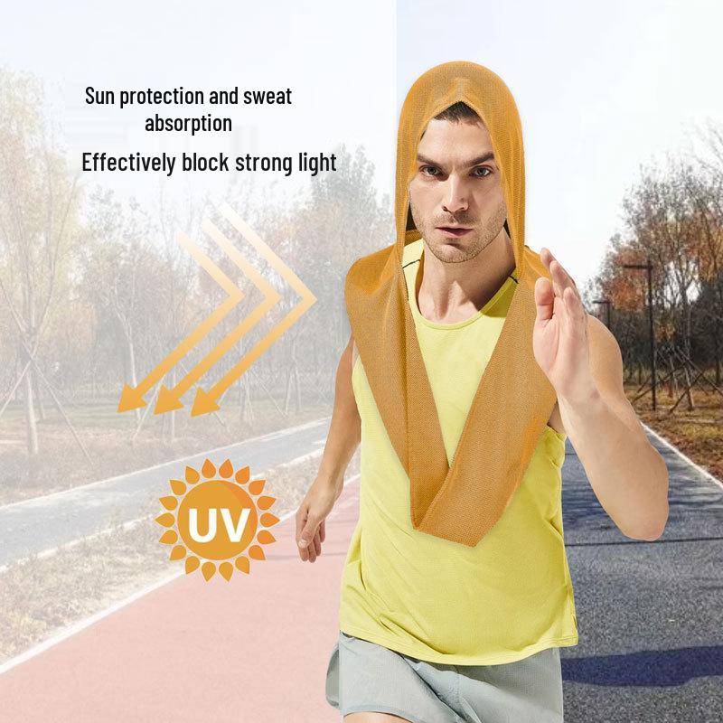 U-Shaped Quick-Dry Cooling Hoodie Towel for Gym, Beach, Camping, Sun Protection & Sport