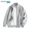 Jeanswest Men's Stand Collar Zipper Sweatshirt Jacket