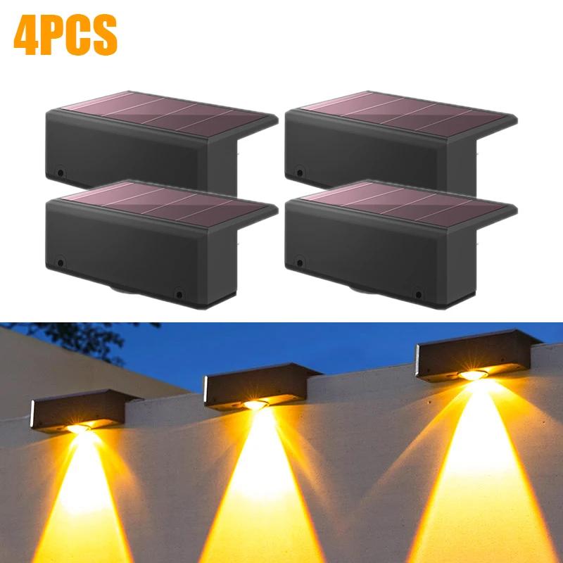 2/4pcs Solar Wall Washing Lamp Waterproof Outdoor LED Wall Light Courtyard Lamp Decorative Balcony Garden Decorative Lights