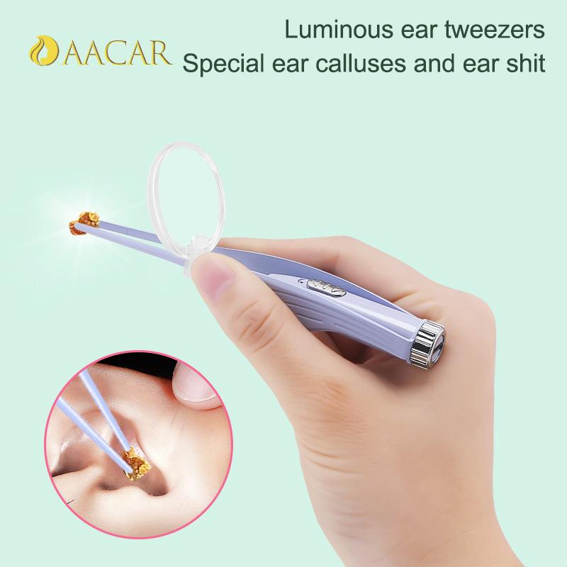Baby Ear Cleaner Set with LED Flash Light Soft Ear Picks Ear Wax Curette Picker Ear Cleaning Tool for Safe Ear Wax Removal