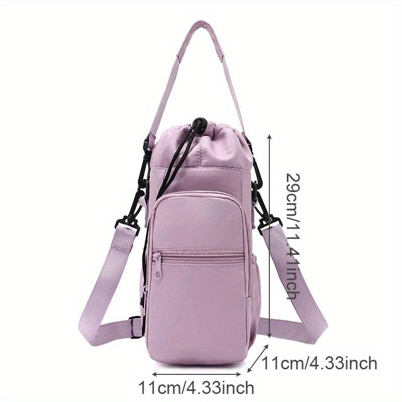 Water Bottle Crossbody Bag, Organizer with Multiple Pocket, Lightweight for Gym, Travel, Hiking, Everyday Ideal Gift for Outdoor