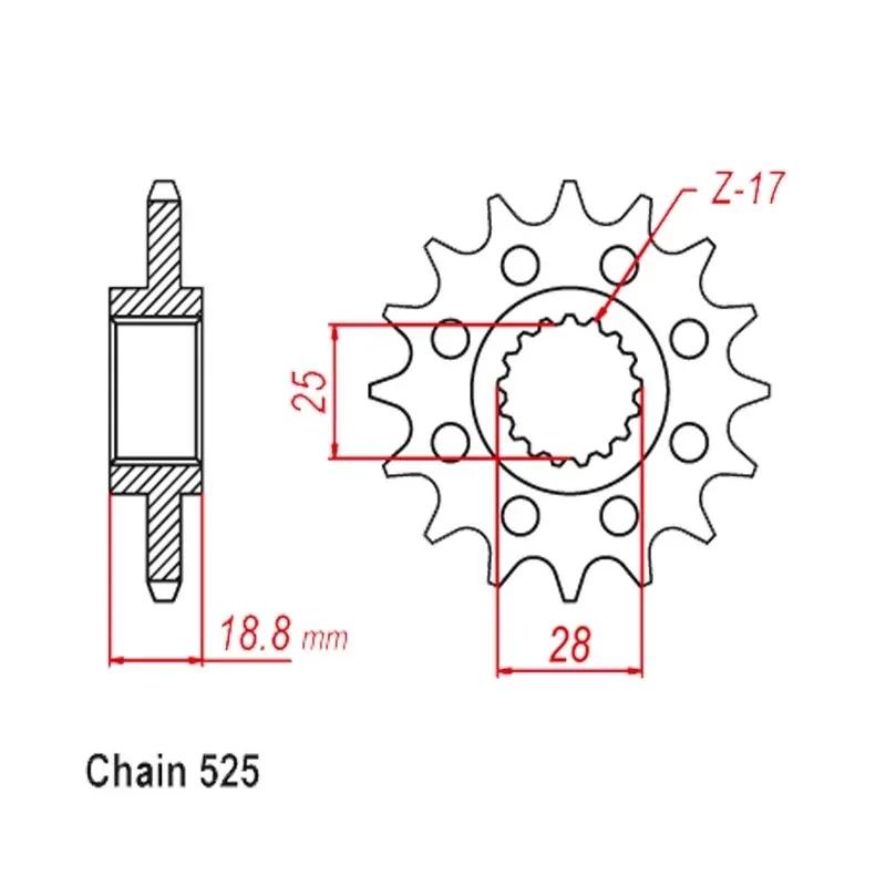 525 Front Rear Sprocket 8.5mm Bolts Chain Set With 525 Kits For BMW F650GS F 650 GS K72 08-2012 F800GS F800 GS 2008-2018