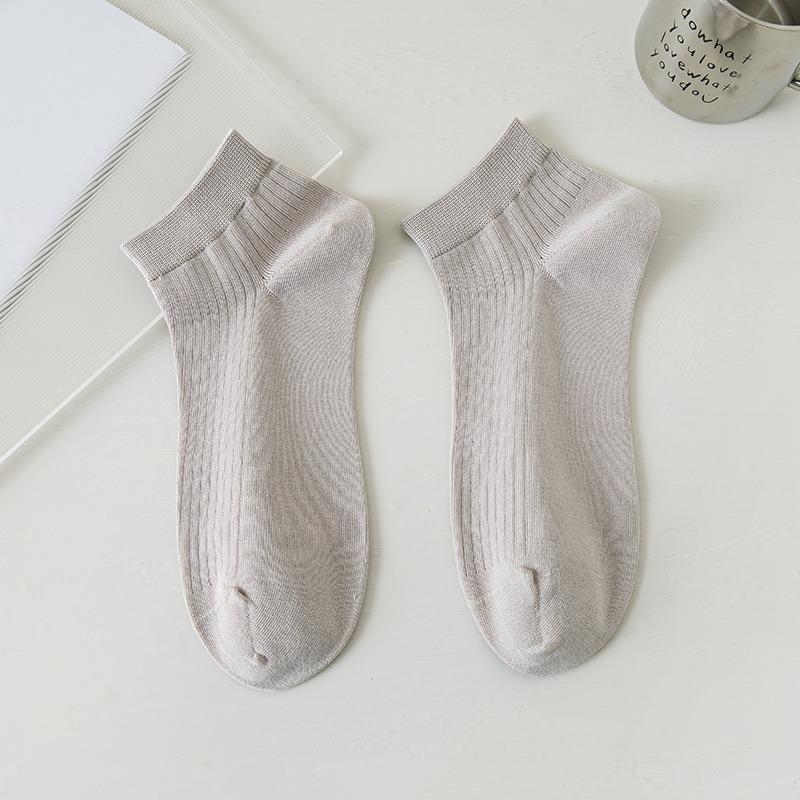 

Мужские летние тонкие мягкие дышащие универсальные носки из хлопка, впитывающие пот, бесшовные 1 pair хаки