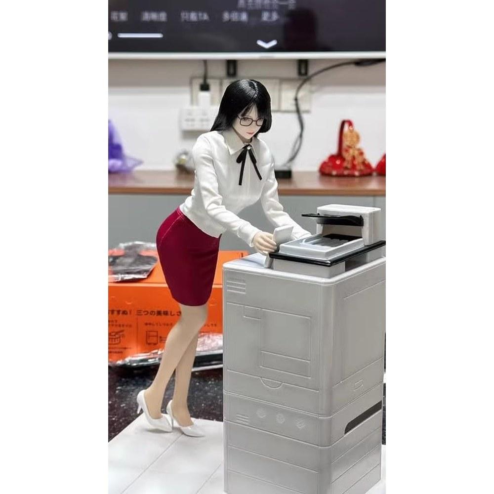 TOYBARJAPAN 1/6 Action Figure Accessory Female College Student OL Office Lady Secretary Style White Long Sleeve Tight Shirt (Body and Head Not
