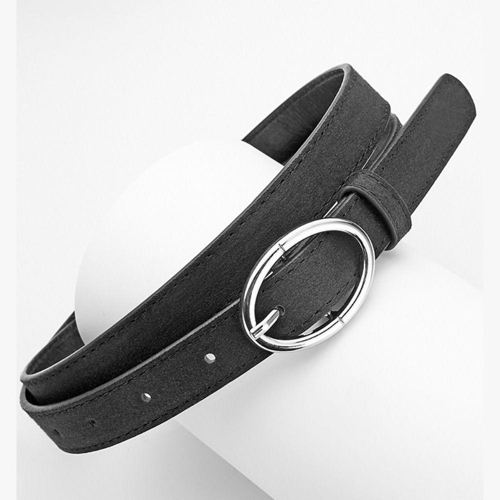 Casual Suede Leather Belt Luxury Design Waistband Trendy Business Waist Belt  For Women
