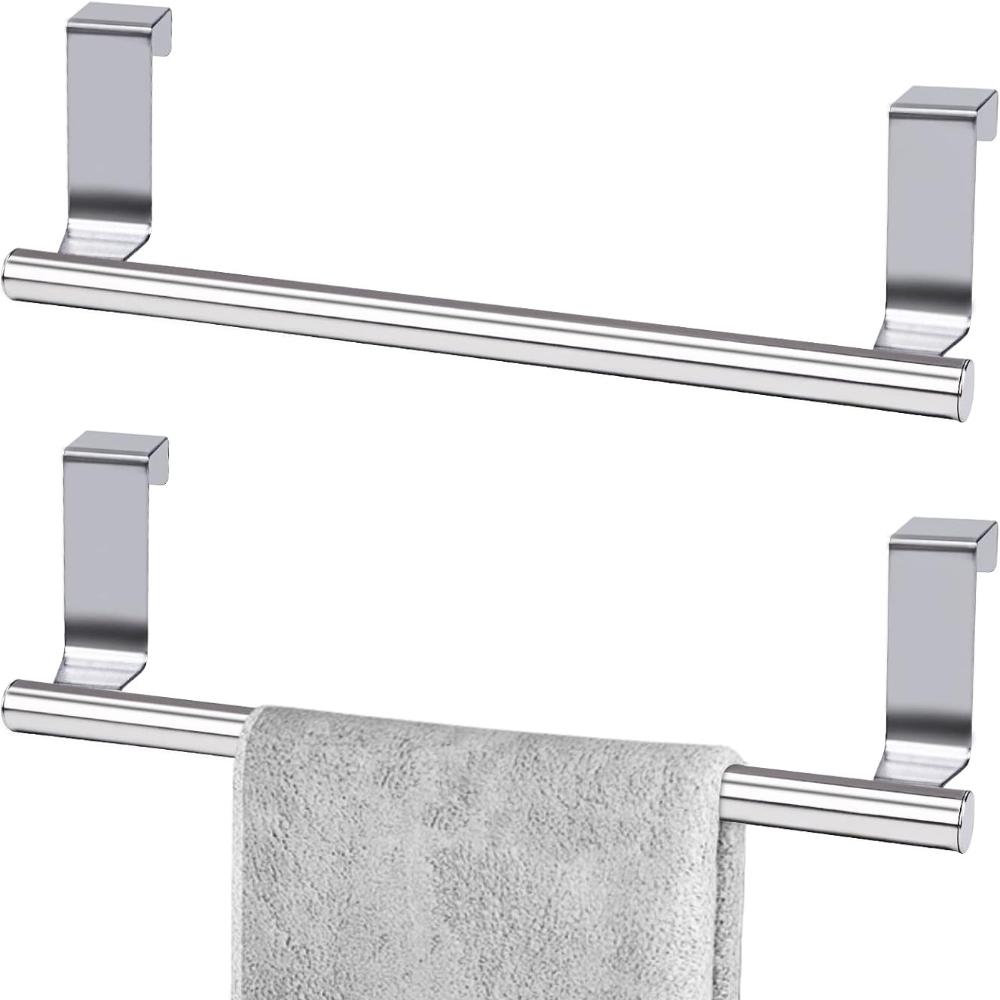 

Держатель для полотенец на дверцу шкафа, Стойка для кухонных полотенец для шкафа, Держатель для кухонных полотенец из нержавеющей стали, Навесной держатель для полотенец для рук для кухни, ванной