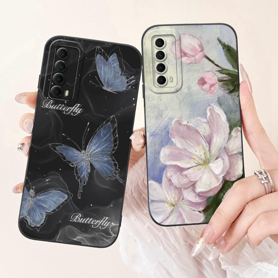 Lens Protective Case For Huawei P Smart 2021 Y7A PPA-LX3 PPA-LX2 PPA-LX1 Fashion Soft Silicone Back Cover For Huawei Y7a