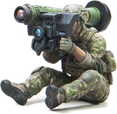 Hobby Fun US Army Special Forces Member 1 Piece Military Mk18 CQBR Resin Kit HF770 1/35 Javelin, Dog,