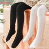 Spring & Summer Girls' Lightweight Anti-Pilling Tights, Base Layer Pants, White Dance Socks