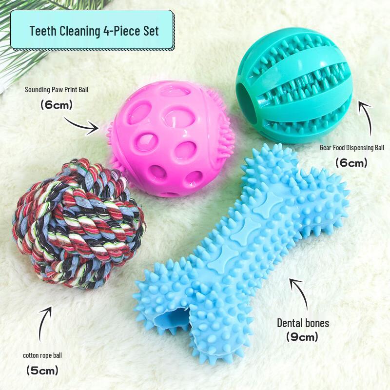 Dog Teeth Cleaning & Sounding Toy Set