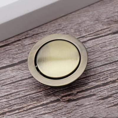 Modern Stainless Steel Hidden Door Handles Round Flip Hidden Door Knob Recessed Wardrobe Drawer Pulls Cabinet