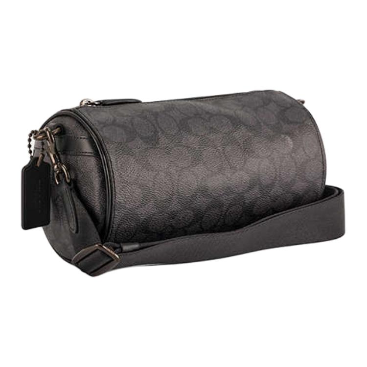 Coach Sud 22 Potisk monogramem Odnímatelný nastavitelný ramenní popruh Crossbody taška Malé pánské tašky Uhlově šedá CAH94-CHR