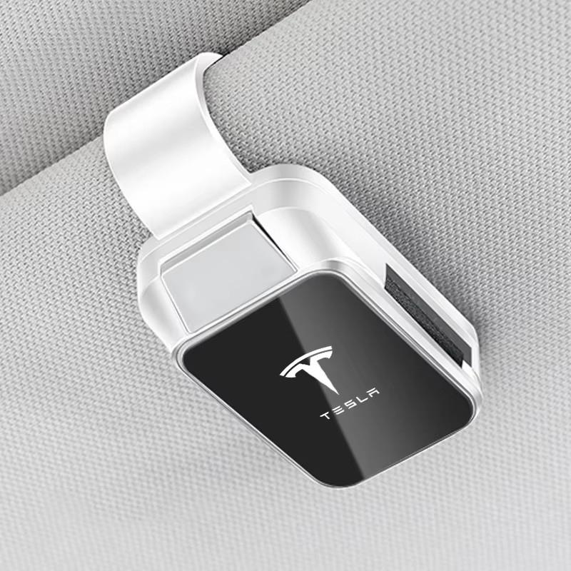 Car Sun Visor Glasses Clips Interior Eyeglasses Storage Holder Compact Storage for Tesla Model 3 S X  Y Cybertruck Roadster