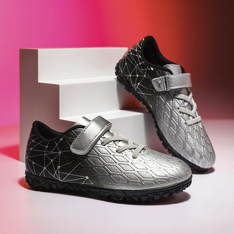 Football Shoes Shattered Nails Spikes Youth Velcro Children's Elementary School Sports Training Competition Shoes
