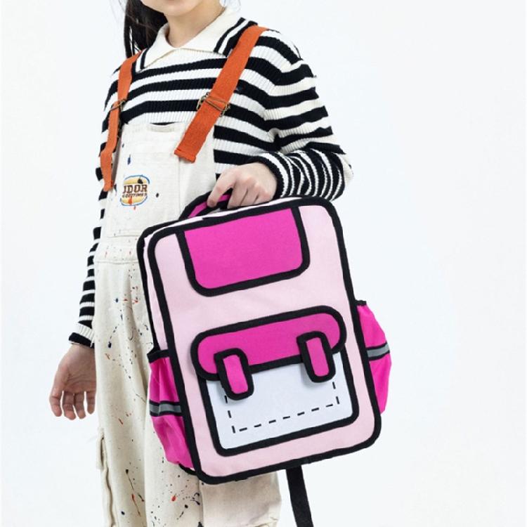Creative Cartoon 3D Backpack for Children Anime Style Daypack Casual Book Bags for School and Short Travels