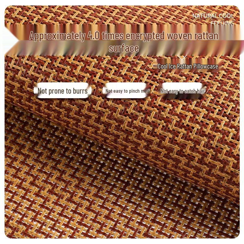 Sommer Kühlende Rattan Kissenbezug - Kühle Einzel-/Doppel-Kissenmatte für Erwachsene