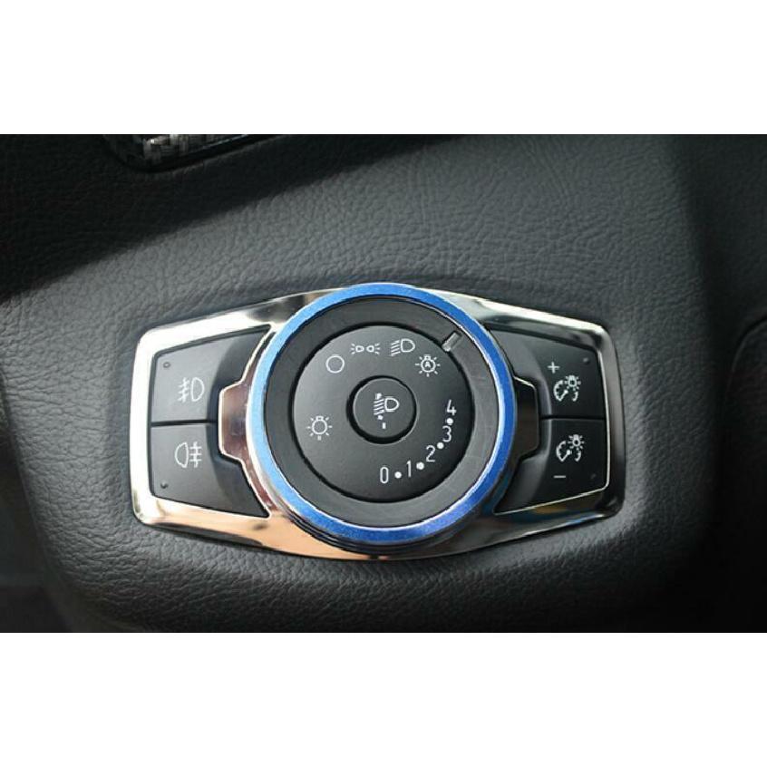 For Ford Focus 2012-2018 Blue Alloy Headlight Switch Control Button Trim new 1x