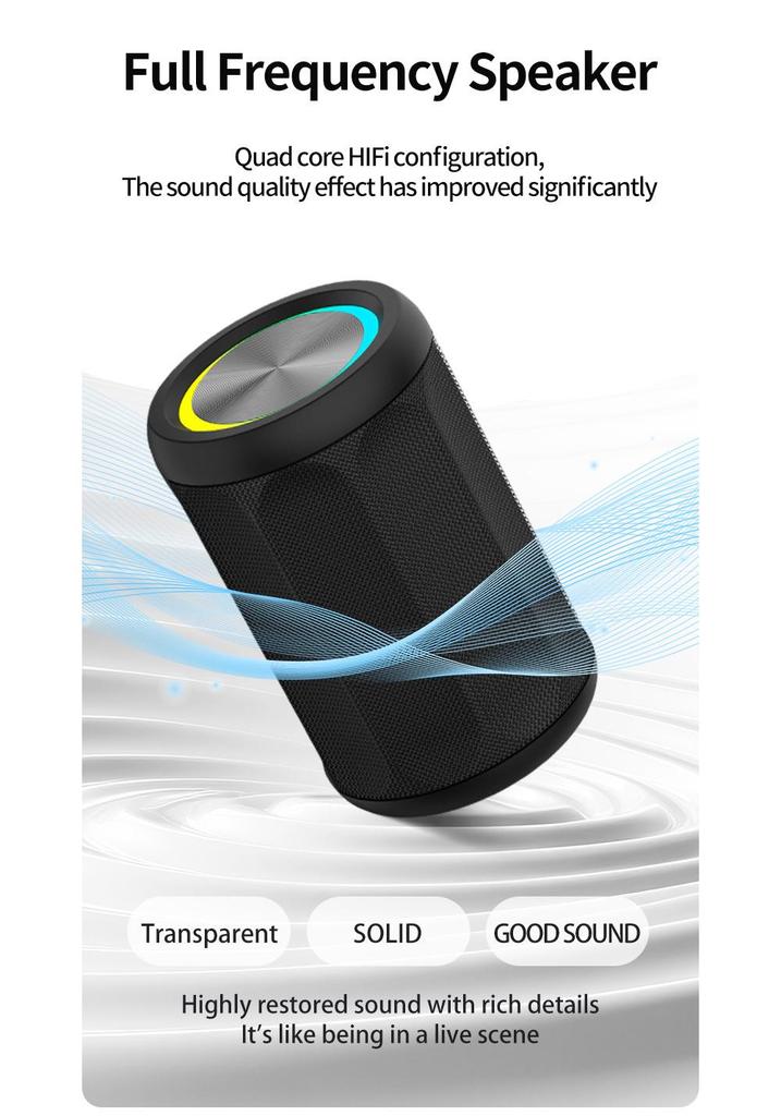2026 Mini Fabric Bluetooth Speaker - Wireless, TWS Interconnection, Stereo, Portable, Colorful