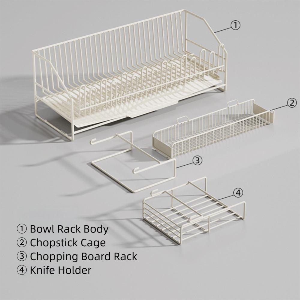 Portable Cutlery Storage Basket Convenient Drain Dish Rack Holder  Kitchen Supplies
