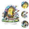 2D Easter Fairy Garden Decoration Flat Acrylic Versatile 7.4 X 7.8 Inch Waterproof