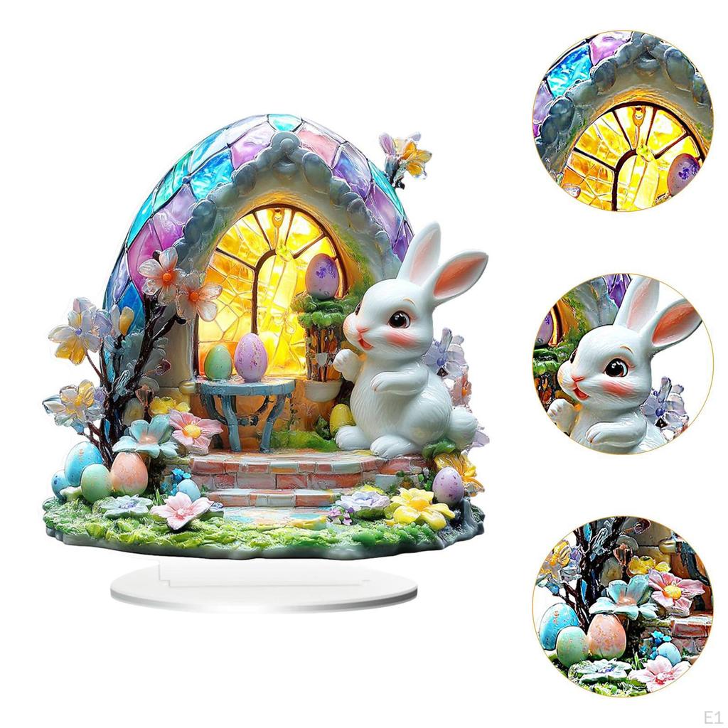 2D Easter Fairy Garden Decoration Flat Acrylic Versatile 7.4 X 7.8 Inch Waterproof