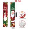Merry Christmas Door Banner Couple Snowman Santa 1 Pair Polyester 30x180cm Indoor Outdoor Decor